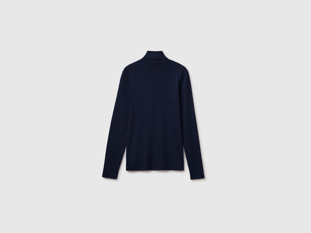 T-shirt lupetto in cotone a fibra lunga