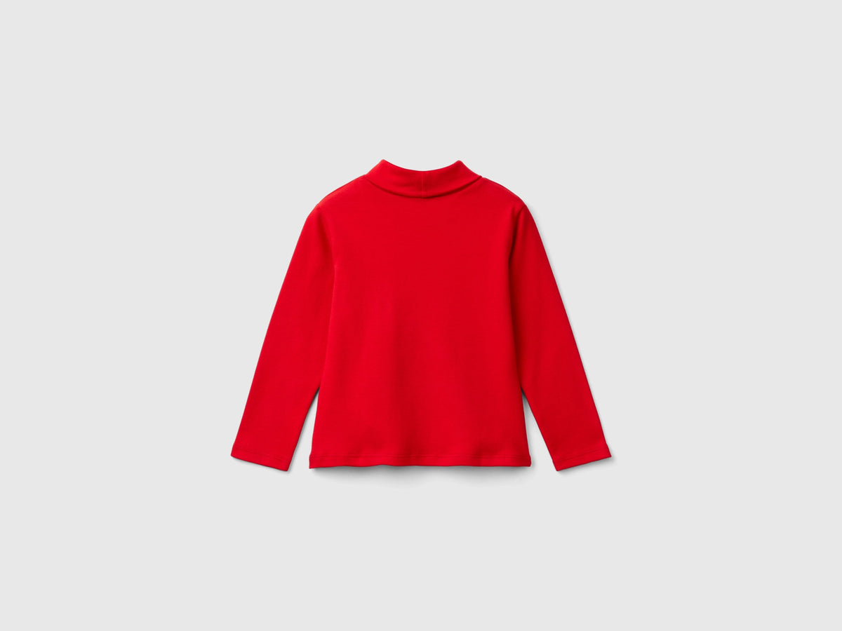 T-shirt dolcevita in caldo cotone