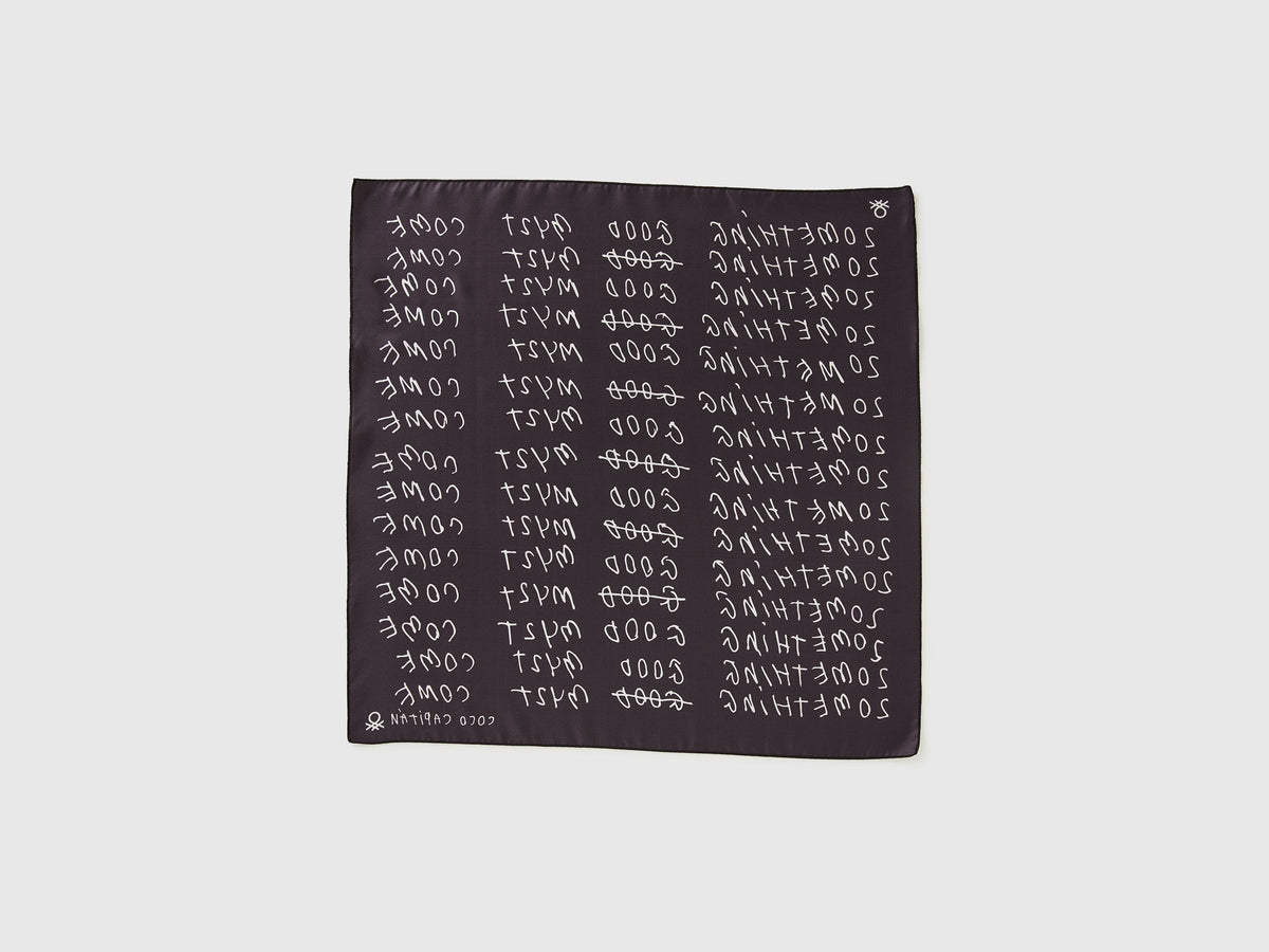 Foulard nero con scritte Coco Capitán