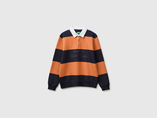 Polo in felpa con ricamo 100% cotone