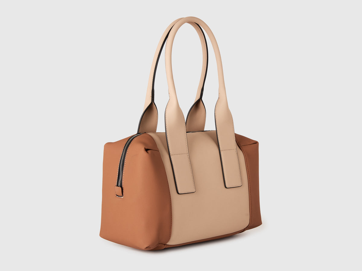 Borsa bauletto color block