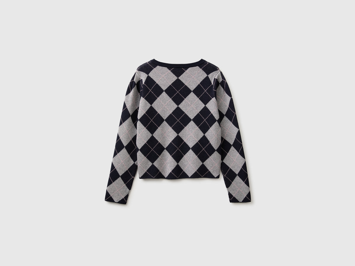 Maglia girocollo a rombi