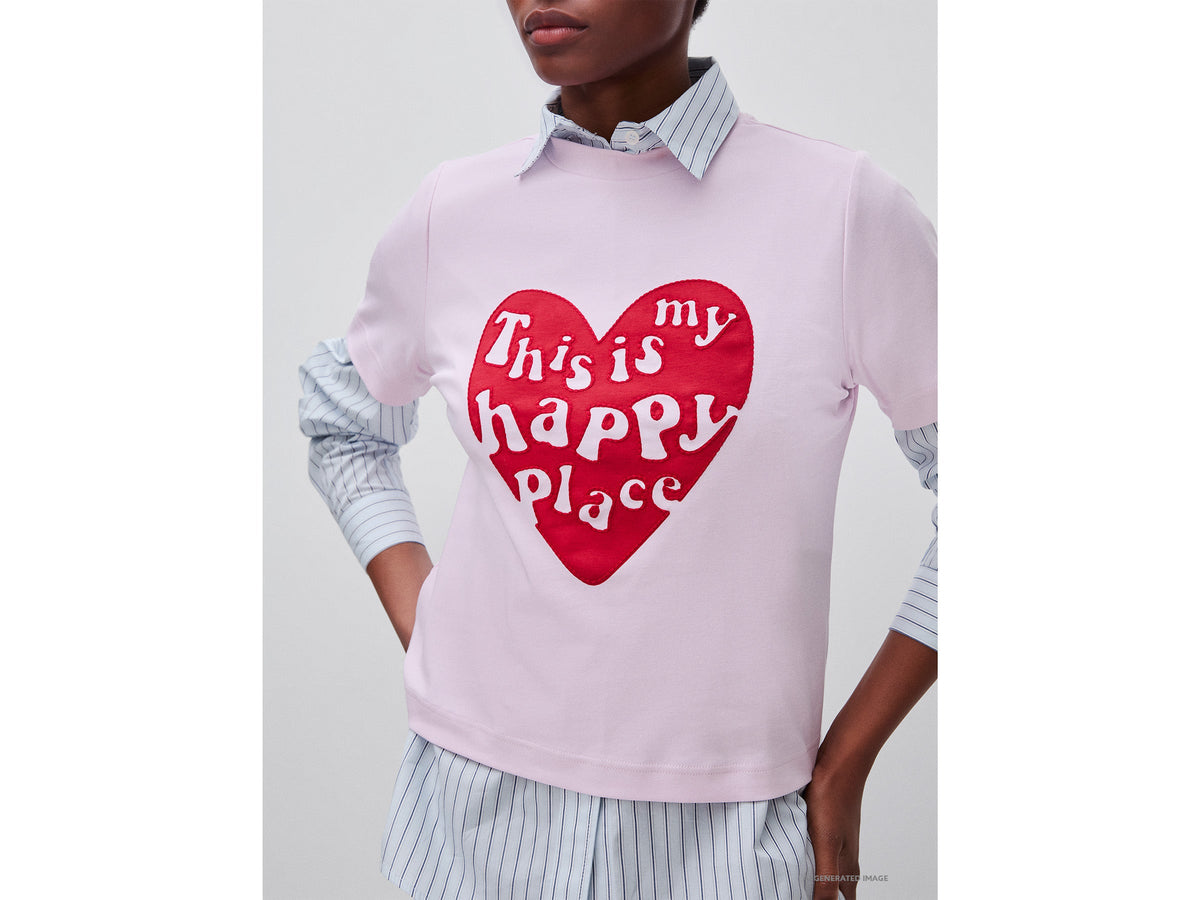 T-shirt boxy fit con stampa